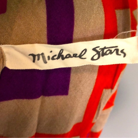 Michael Stars Ruana Geometric Pattern Shawl/Scarf/Wrap - Picture 6 of 6